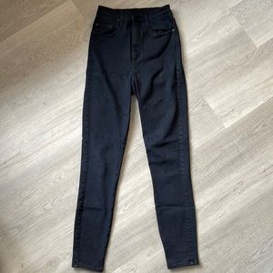 Nobody denim high-waisted black skinny jeans